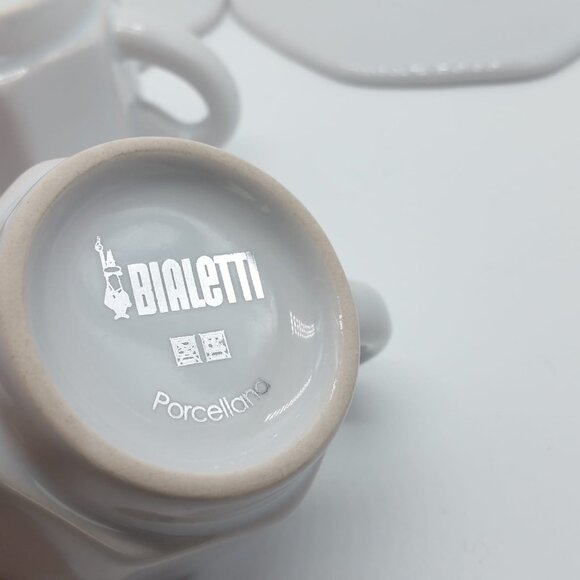 Set of 2 Bialetti Espresso Cups with Saucers - Picture 11 of 13